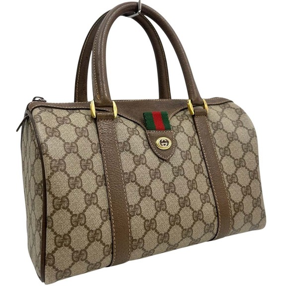Gucci Handbags - Gucci Boston Bag Brown Handbag Sherry GG Supreme